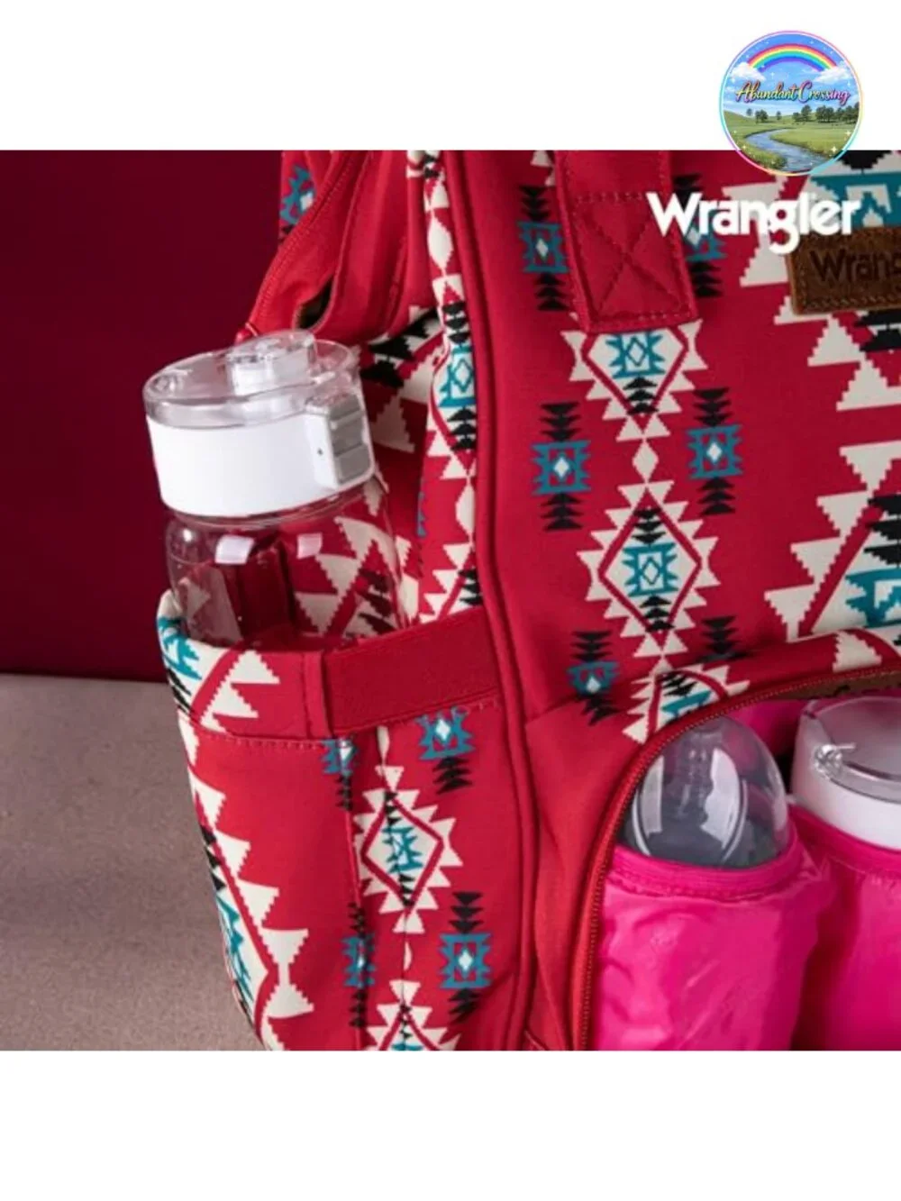 Wrangler Aztec Diaper Bag Backpack Travel Canvas Multi-Function Baby Bags